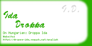 ida droppa business card